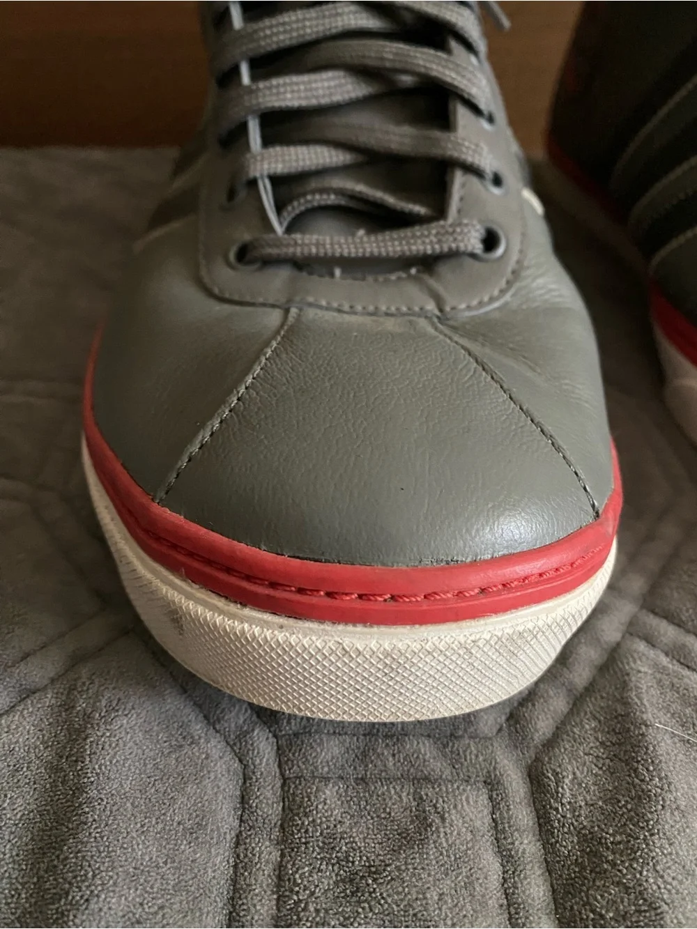 RARE Adidas Originals x Vespa S Mid Grey Red Men’s Sneakers Size 13.5 Collectors